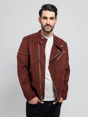 StyleCore Men's Vegan Faux Suede Jacket